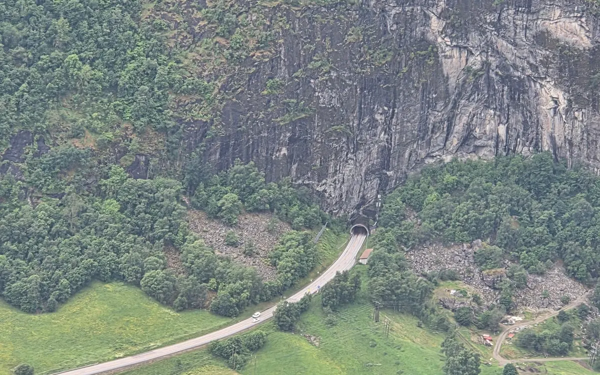 The Stegastein viewing platform above the Aurlandsfjord
